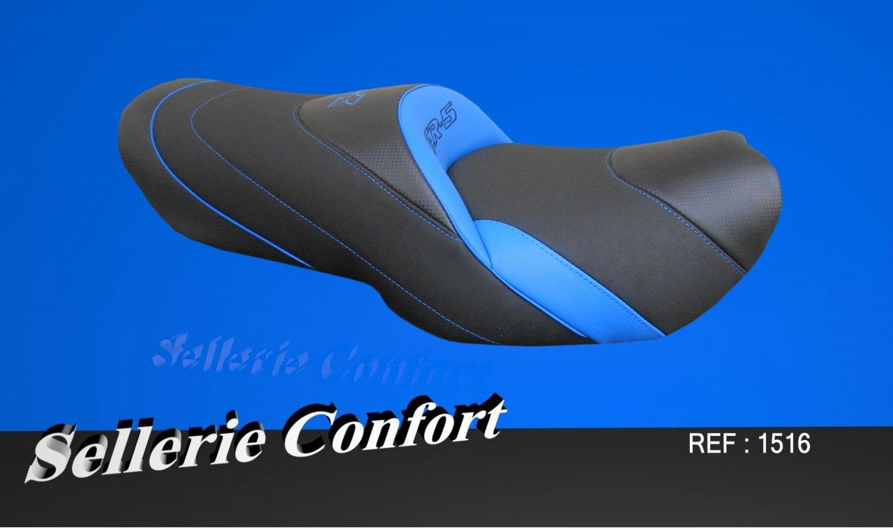 Selle confort noire et bleue pour Kawasaki ER5